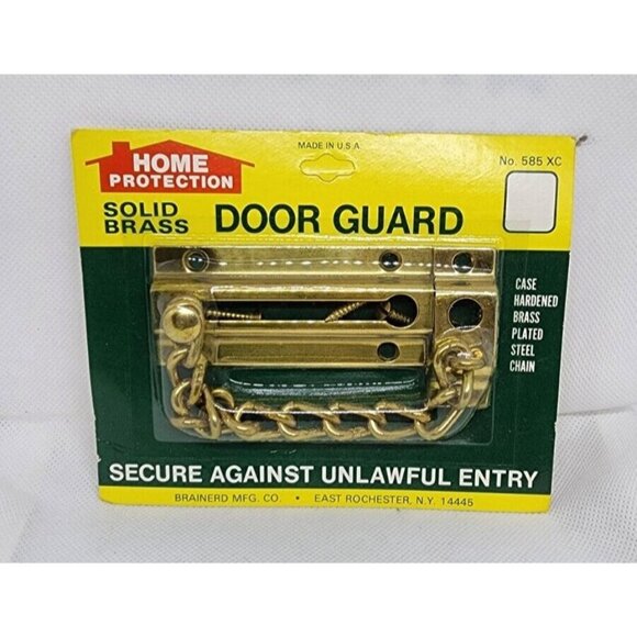 Vintgage NOS Home Protection Solid Brass Door Guard U.S.A Made - Picture 1 of 8